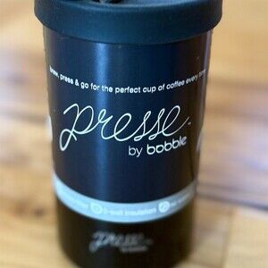 bobble Portable French Press Coffee Tumbler Travel Mug Black 13 fl oz